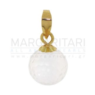 Μενταγιόν-Μ118444-Χρυσό 7mm Round Faset