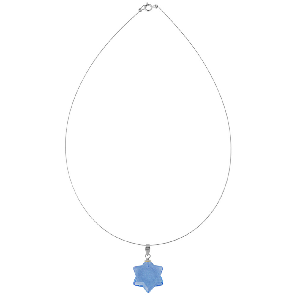 Μενταγιόν με Blue Topaz και ασημένια στοιχεία 925 - M930210BT Μενταγιόν με Blue Topaz και ασημένια στοιχεία 925 - M930210BT