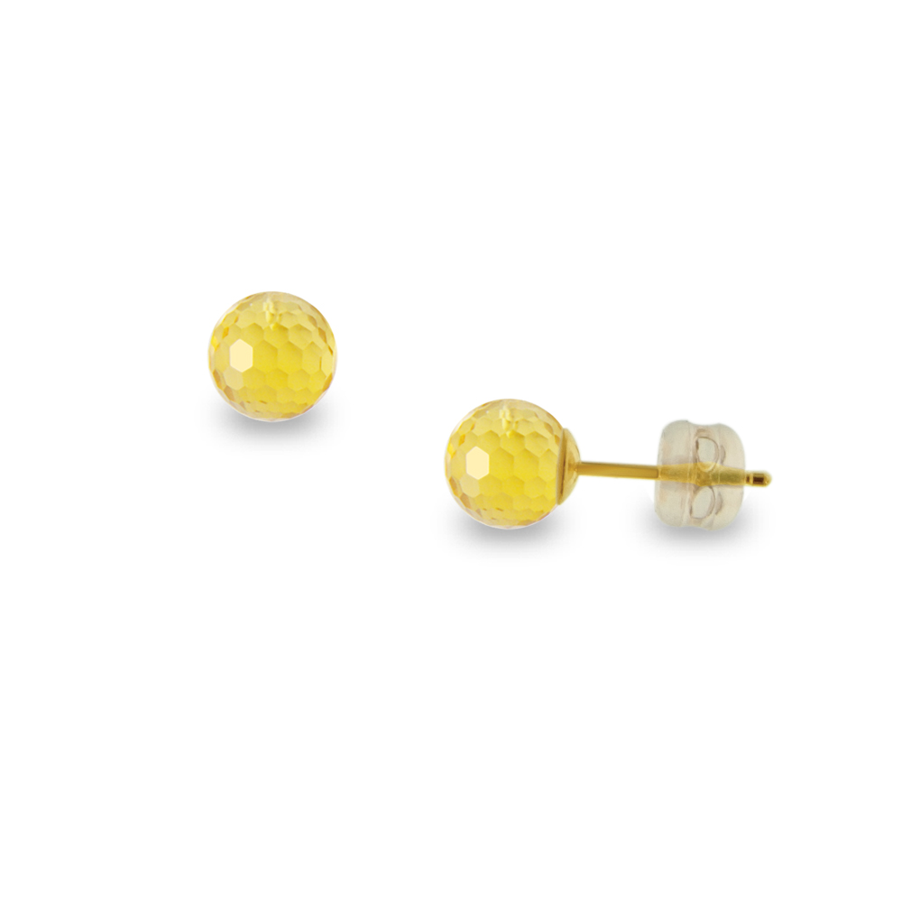 Σκουλαρίκια σε Κ14 χρυσή βάση και Lemon Quartz - M122100L Σκουλαρίκια σε Κ14 χρυσή βάση και Lemon Quartz - M122100L